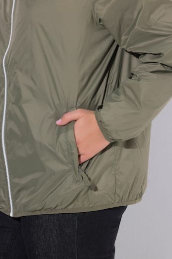 Plus size veliki brojevi Jakna dvostrana s kapuljačom za punije