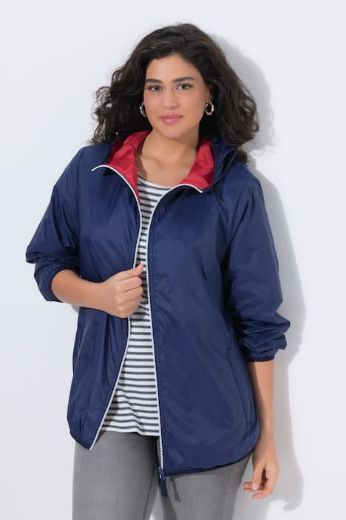 Plus size veliki brojevi Jakna dvostrana s kapuljačom za punije