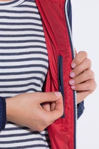 Plus size veliki brojevi Jakna dvostrana s kapuljačom za punije