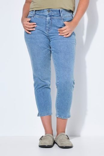 Plus size veliki brojevi Hlače dugih nogavica povišenog struka traper za punije