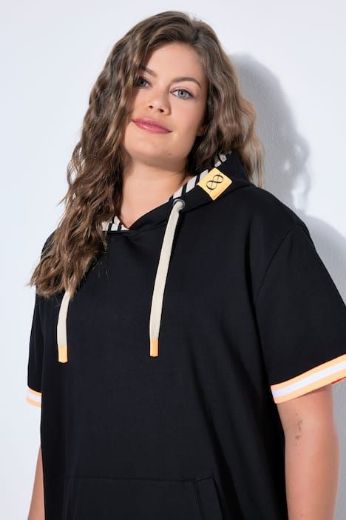 Plus size veliki brojevi Haljina 1/2 rukavi s kapuljačom za punije