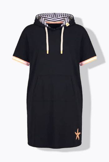 Plus size veliki brojevi Haljina 1/2 rukavi s kapuljačom za punije