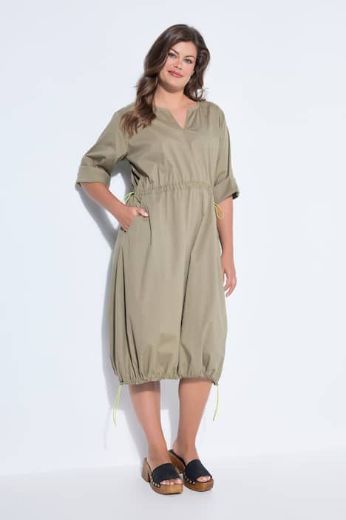 Plus size veliki brojevi Haljina kratkih rukava s vezicom za punije