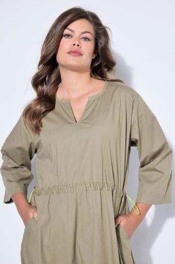 Plus size veliki brojevi Haljina kratkih rukava s vezicom za punije