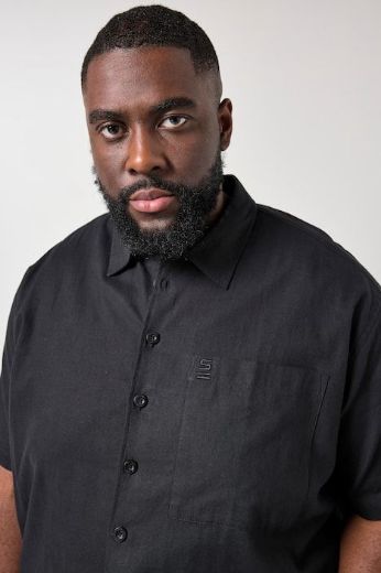 Plus size veliki brojevi Košulja kratkih rukava od lana za punije