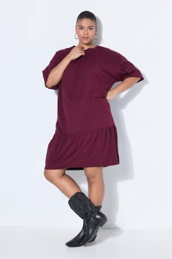 Plus size veliki brojevi Haljina kratkih rukava A kroja za punije