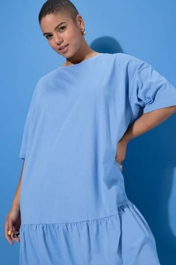 Plus size veliki brojevi Haljina kratkih rukava A kroja za punije