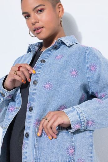 Plus size veliki brojevi Jakna traper za punije