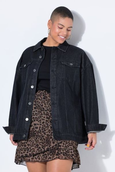 Veliki brojevi Jakna traper moda za punije