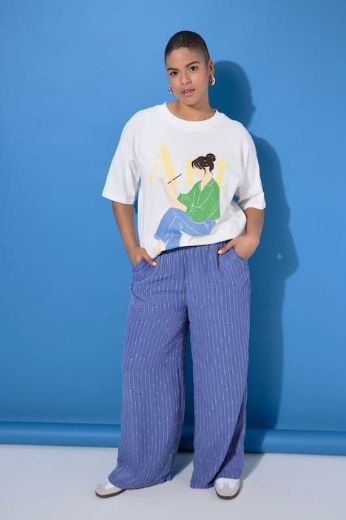 Plus size veliki brojevi Hlače dugih nogavica šireg kroja na pruge za punije