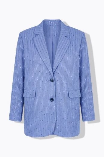 Plus size veliki brojevi Sako šireg kroja na pruge za punije