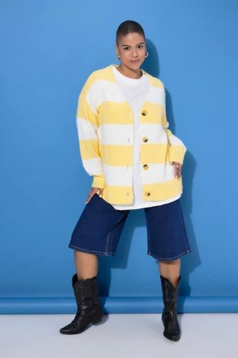 Plus size veliki brojevi Kardigan dugih rukava na gumbe za punije