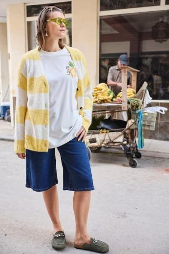 Plus size veliki brojevi Kardigan dugih rukava na gumbe za punije