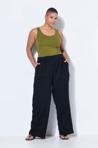 Plus size veliki brojevi Hlače dugih nogavica šireg kroja elastičnog struka za punije