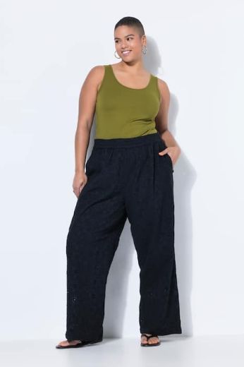 Plus size veliki brojevi Hlače dugih nogavica šireg kroja elastičnog struka za punije