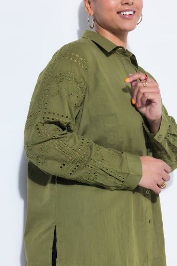 Plus size veliki brojevi Košulja dugih rukava ravnog kroja za punije