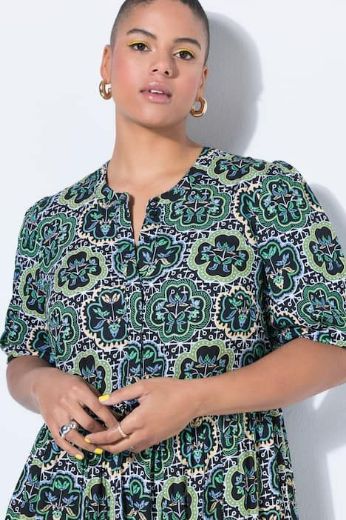 Plus size veliki brojevi Haljina maxi kratkih rukava A kroja za punije