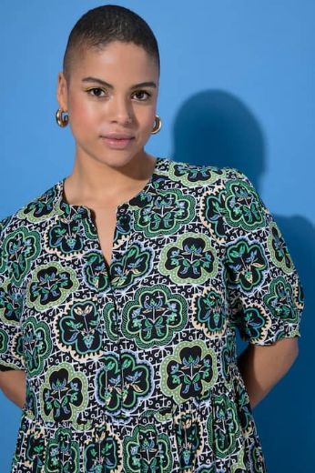 Plus size veliki brojevi Haljina maxi kratkih rukava A kroja za punije