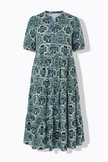 Plus size veliki brojevi Haljina maxi kratkih rukava A kroja za punije