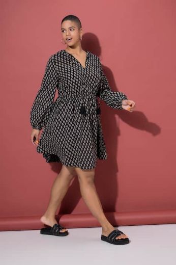 Plus size veliki brojevi Haljina dugih rukava za punije