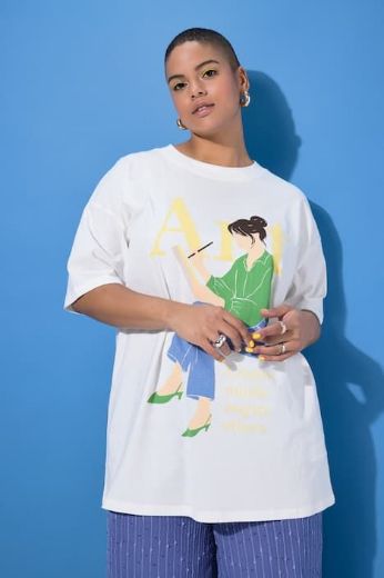 Plus size veliki brojevi Majica kratkih rukava šireg kroja za punije