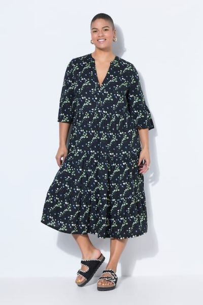 Veliki brojevi Haljina dugih rukava A kroja moda za punije