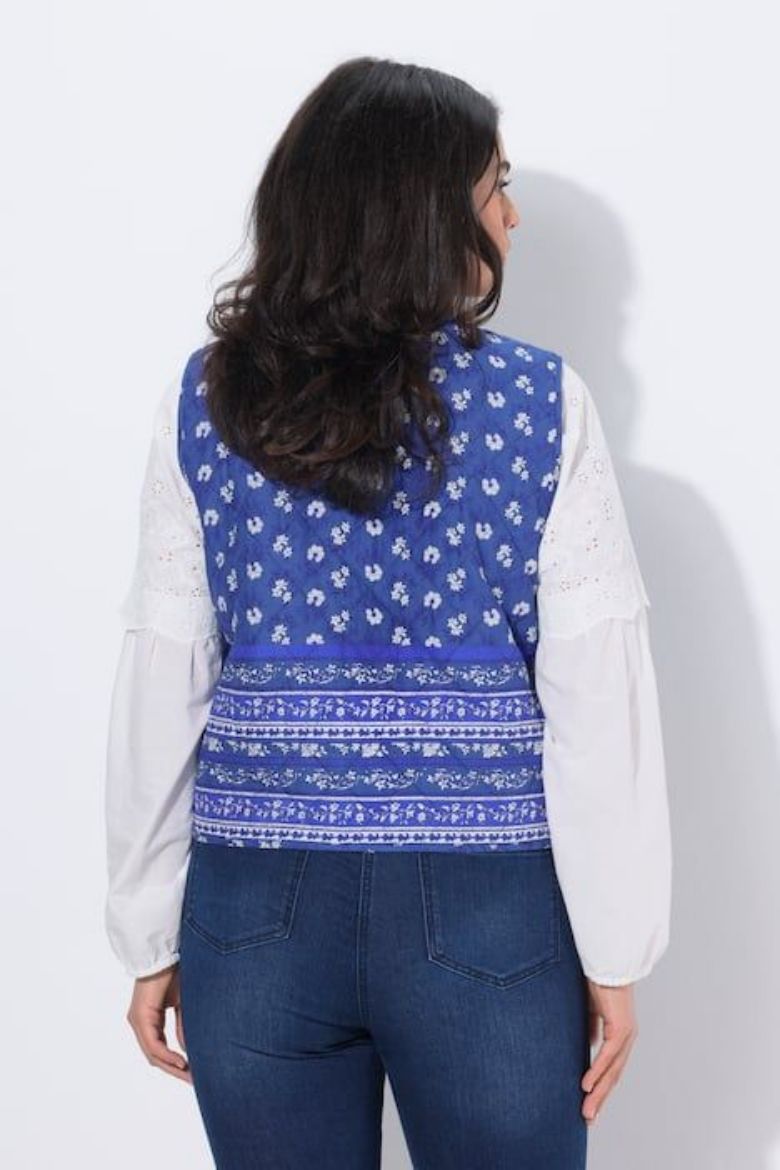 Plus size veliki brojevi Prsluk na vezanje s cvjetnim uzorkom za punije