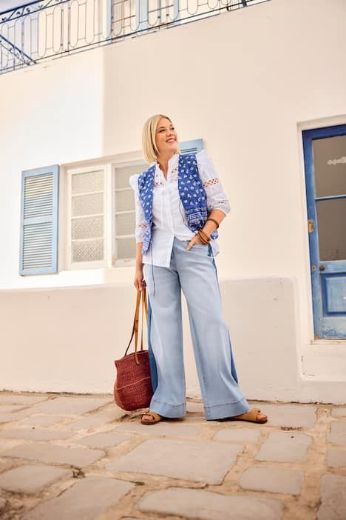 Plus size veliki brojevi Prsluk na vezanje s cvjetnim uzorkom za punije