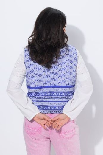 Plus size veliki brojevi Prsluk na vezanje s cvjetnim uzorkom za punije