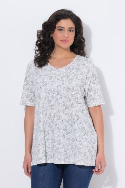 Veliki brojevi Majica kratkih rukava A kroja moda za punije