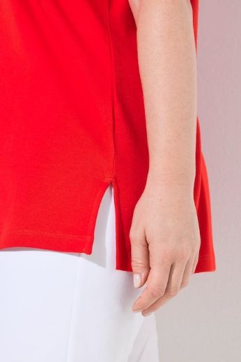 Plus size veliki brojevi Majica kratkih rukava V izreza pamučna za punije