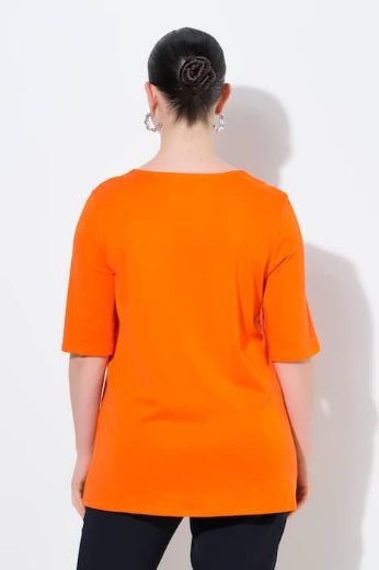 Plus size veliki brojevi Majica kratkih rukava V izreza pamučna za punije