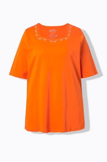 Plus size veliki brojevi Majica kratkih rukava V izreza pamučna za punije