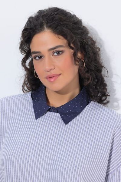 Veliki brojevi Bluza skraćeni model za slojevito oblaćenje moda za punije