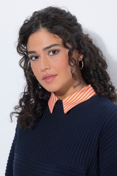 Veliki brojevi Bluza skraćeni model za slojevito oblaćenje moda za punije