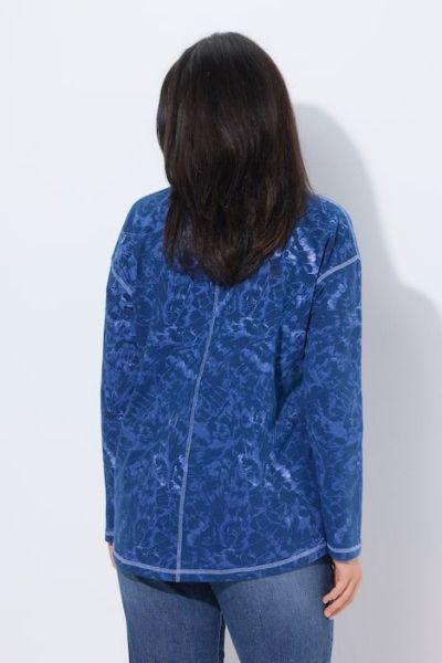 Veliki brojevi Majica dugih rukava V izrez moda za punije