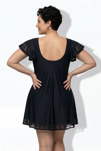 Plus size veliki brojevi Kupaći kostim haljina s rukavima za punije