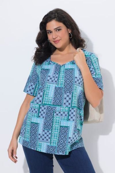 Veliki brojevi Majica kratkih rukava A kroja moda za punije