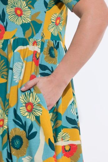 Plus size veliki brojevi Haljina midi kratkih rukava za punije