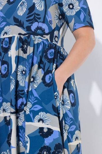 Plus size veliki brojevi Haljina midi kratkih rukava za punije