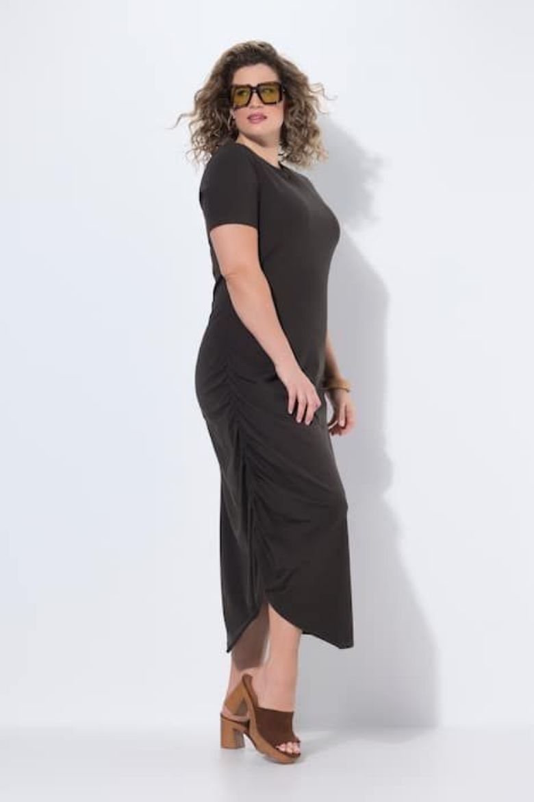 Plus size veliki brojevi Haljina maxi kratkih rukava za punije