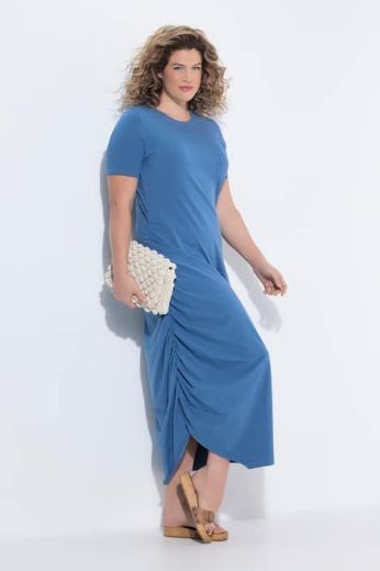 Plus size veliki brojevi Haljina maxi kratkih rukava za punije