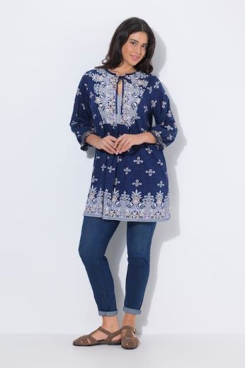 Plus size veliki brojevi Tunika 3/4 rukava A kroja za punije