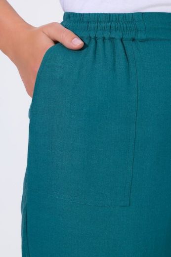 Plus size veliki brojevi Hlače širokih nogavica elastičnog struka za punije