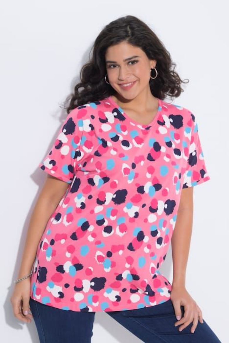 Plus size veliki brojevi Majica kratkih rukava šireg kroja za punije
