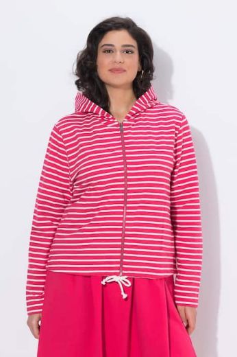 Plus size veliki brojevi Majica dugih rukava s patentnim zatvaračem i kapuljačom za punije