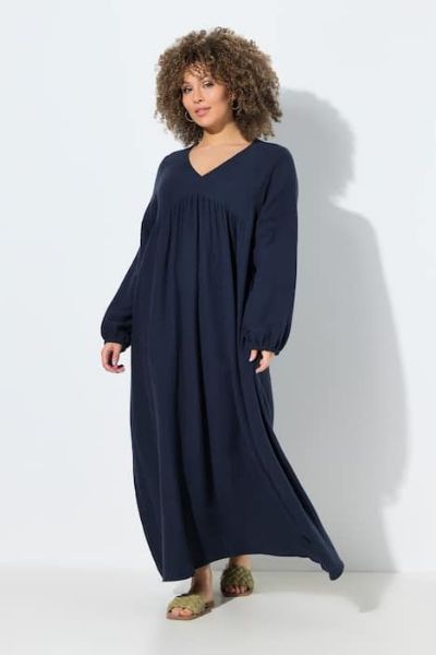 Veliki brojevi Haljina dugih rukava A kroja moda za punije