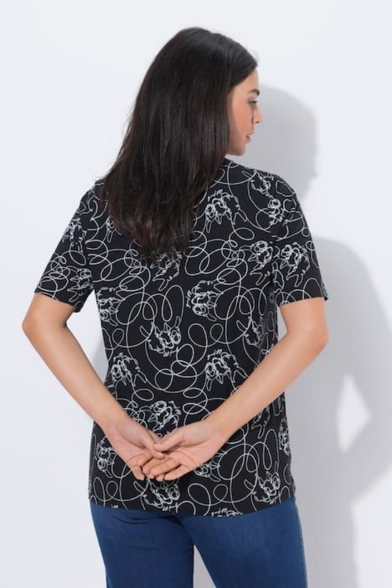 Plus size veliki brojevi Majica kratkih rukava V izreza za punije