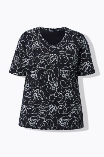 Plus size veliki brojevi Majica kratkih rukava V izreza za punije