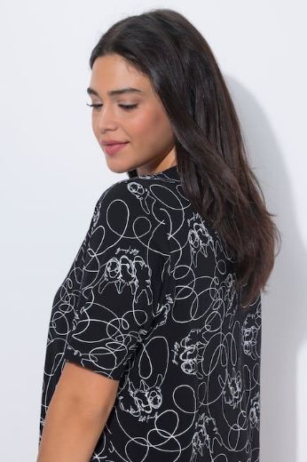 Plus size veliki brojevi Majica kratkih rukava V izreza za punije